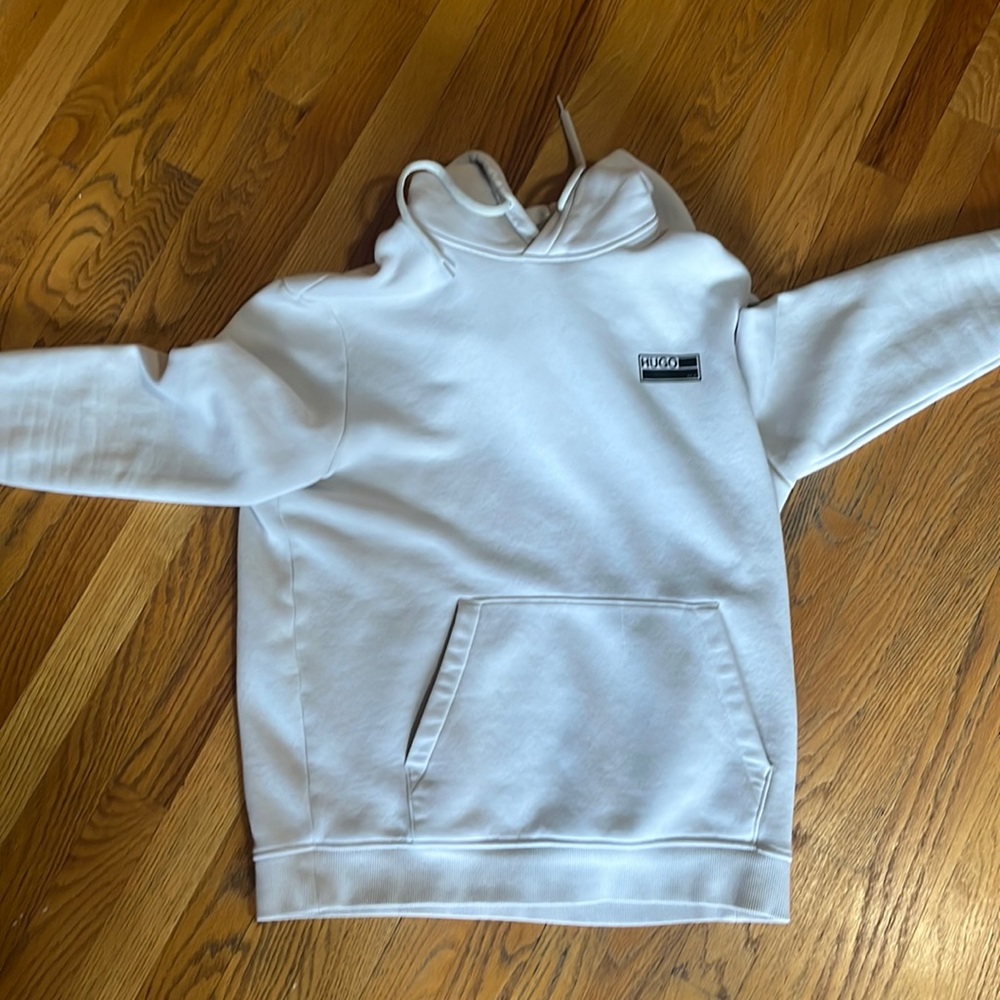 Hugo boss white hoodie